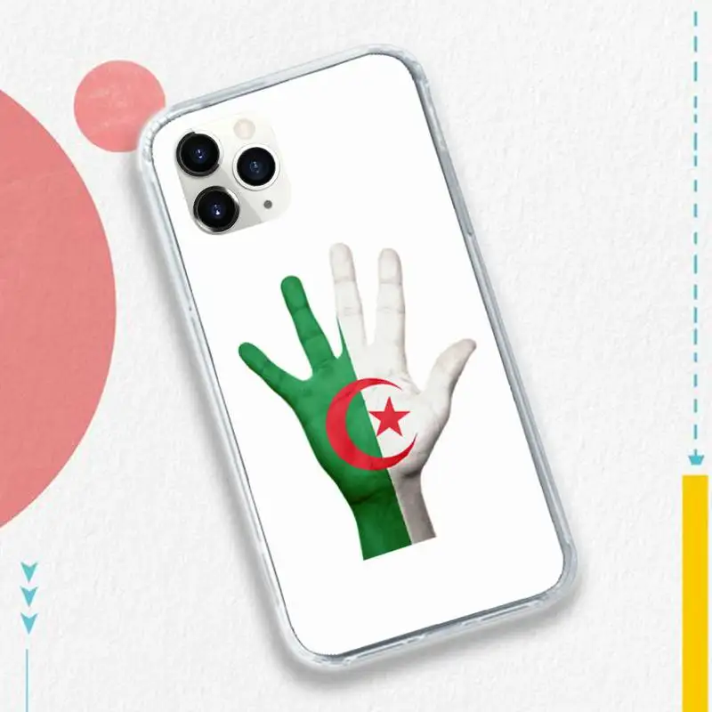 

Algeria National Flag Phone Case for iPhone 11 12 mini pro XS MAX 8 7 6 6S Plus X 5S SE 2020 XR