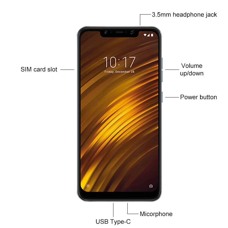Xiaomi POCOPHONE F1 смартфон с 5 5-дюймовым дисплеем ОЗУ 6 ГБ ПЗУ 128 845 МП 4000 мАч | Мобильные