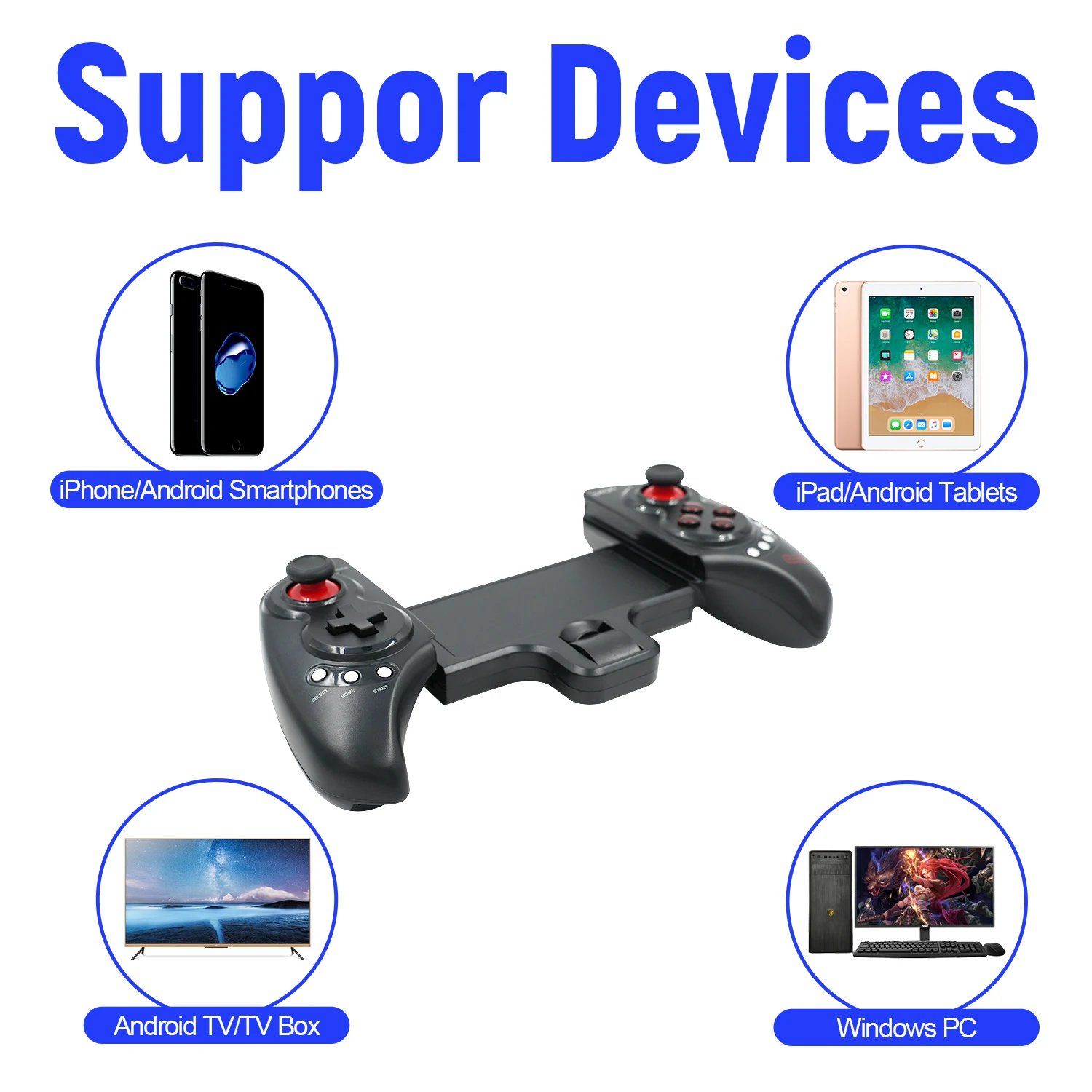 IPega PG-9023S выдвижной беспроводной игровой контроллер геймпад для Bluetooth для ПК для Android 6,0 или выше