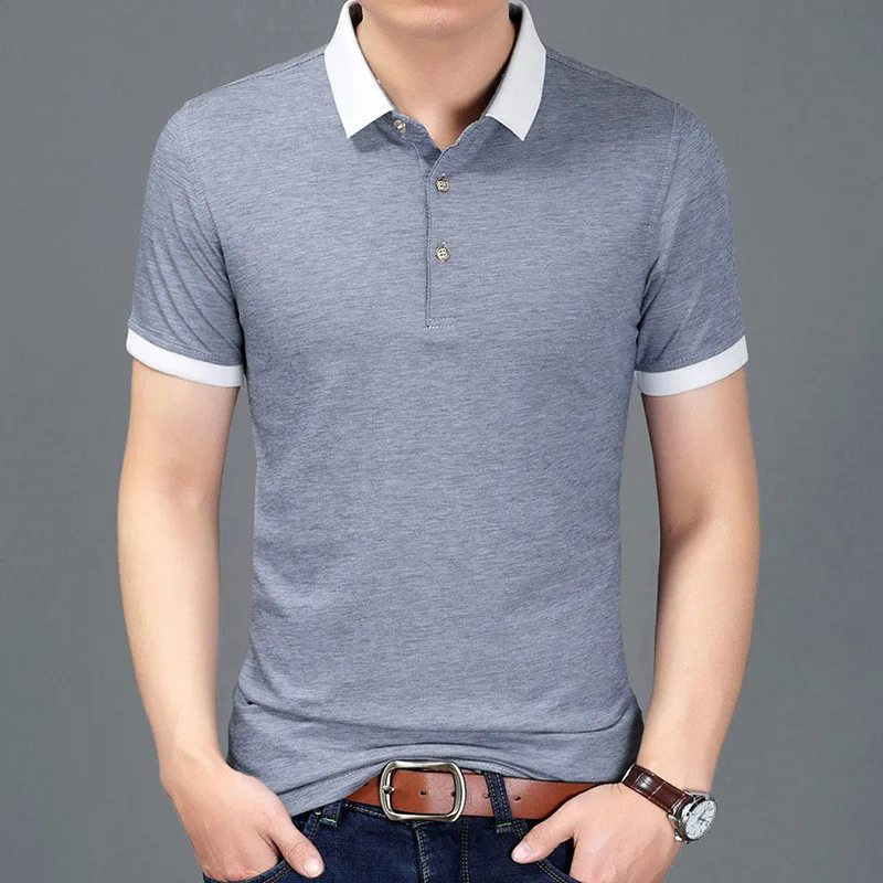 

C1348-Summer new men's T-shirts solid color slim trend casual short-sleeved fashion