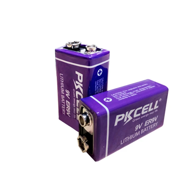 12 шт. PKCELL ER9V 1200 мАч 9 В Li SOCl2 литиевые батареи батарея для дыма Сигнализация литий