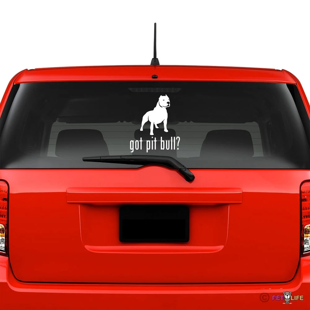 Виниловая наклейка на лобовое стекло питбулл для получения сигнала о окне