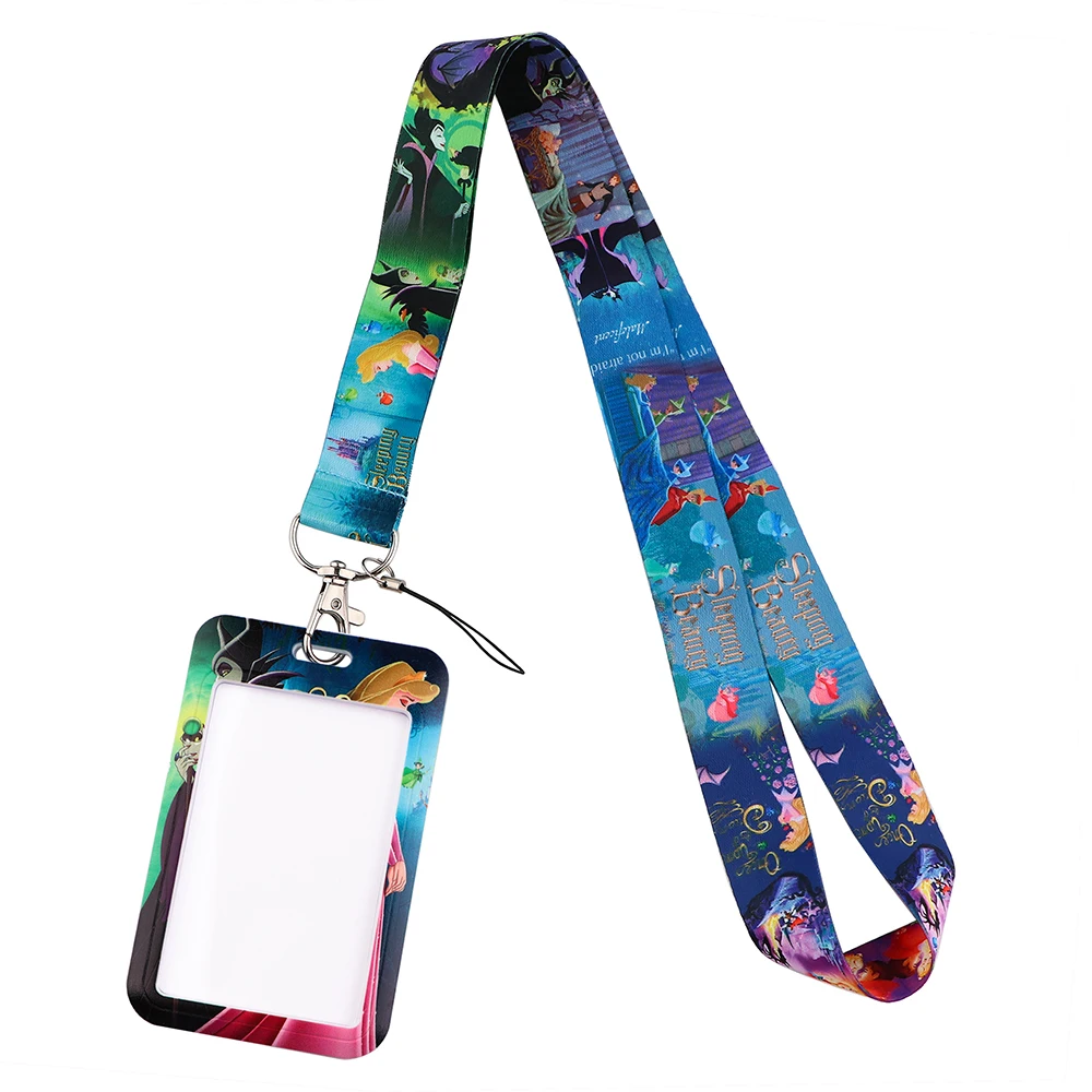 YQ334 мультяшный спящий красавичный шейный ремешок для ключей шнурок телефона