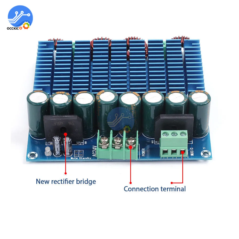 XH M252 tda8954 я Плата усилителя двухканальный переменный ток 24 В 2x420 Вт стерео HIFI класс