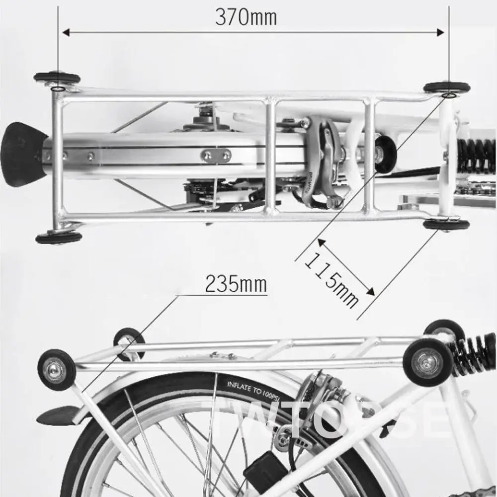 Велосипедные стойки TWTOPSE с ЧПУ для складного велосипеда Brompton 4 легкими колесами