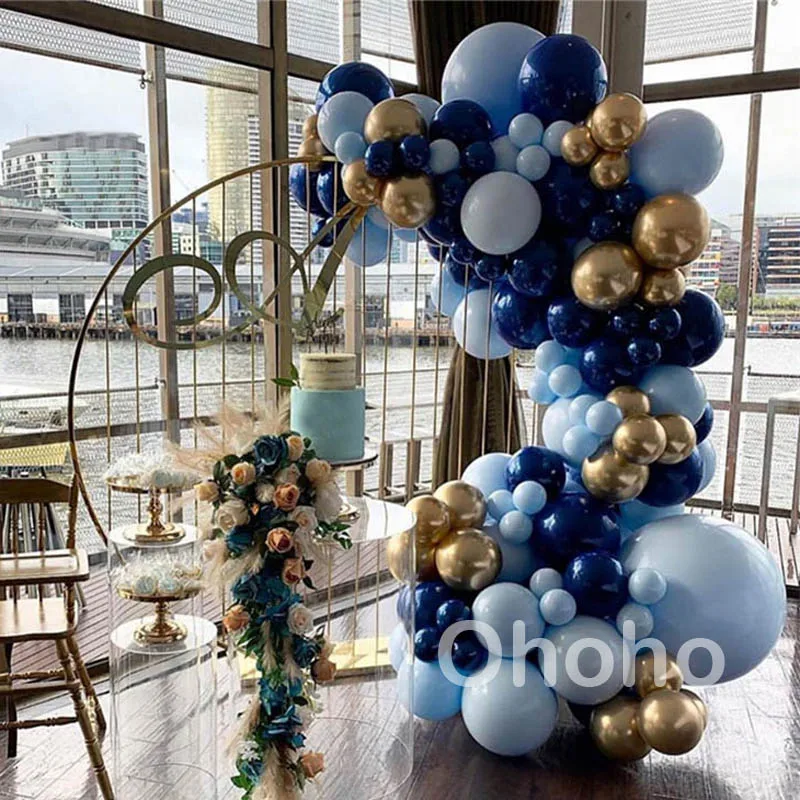 Охохо Темно синие шар арочный комплект мальчик Baby Shower/воздушные шары Garalnd одежда
