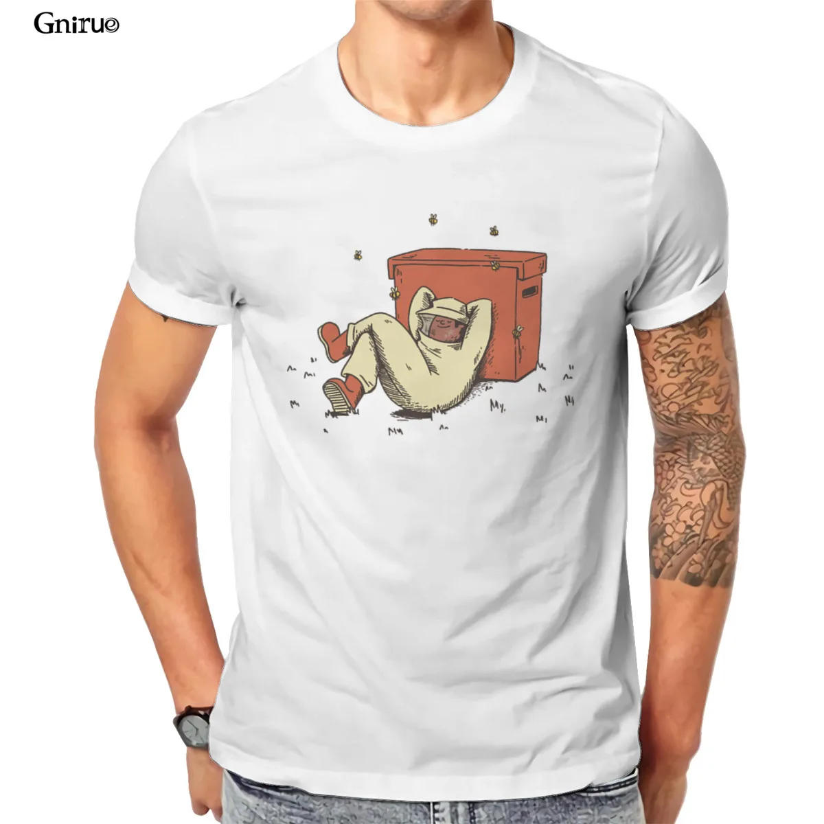 

Wholesale Happy Apicultor Unisex Tri-Blend T-Shirt Short Sleeve Summer Vintage 90s For Boy Men Clothing 86970