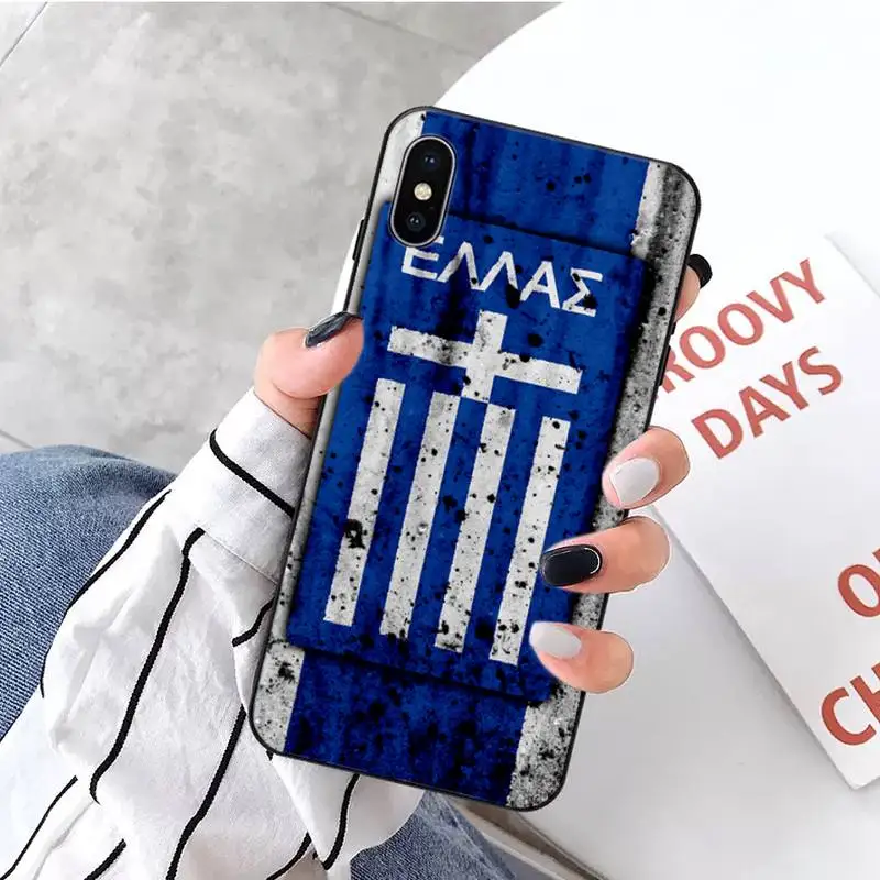 

Greece Greek National Flags high quality Anti-fall Phone Case shell For iphone 5 5s 5c se 6 6s 7 8 plus x xs xr 11 pro max
