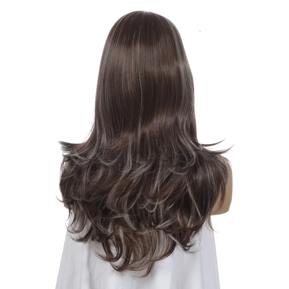 Длинные волнистые парики три цвета для белых/черных женщин термостойкие
