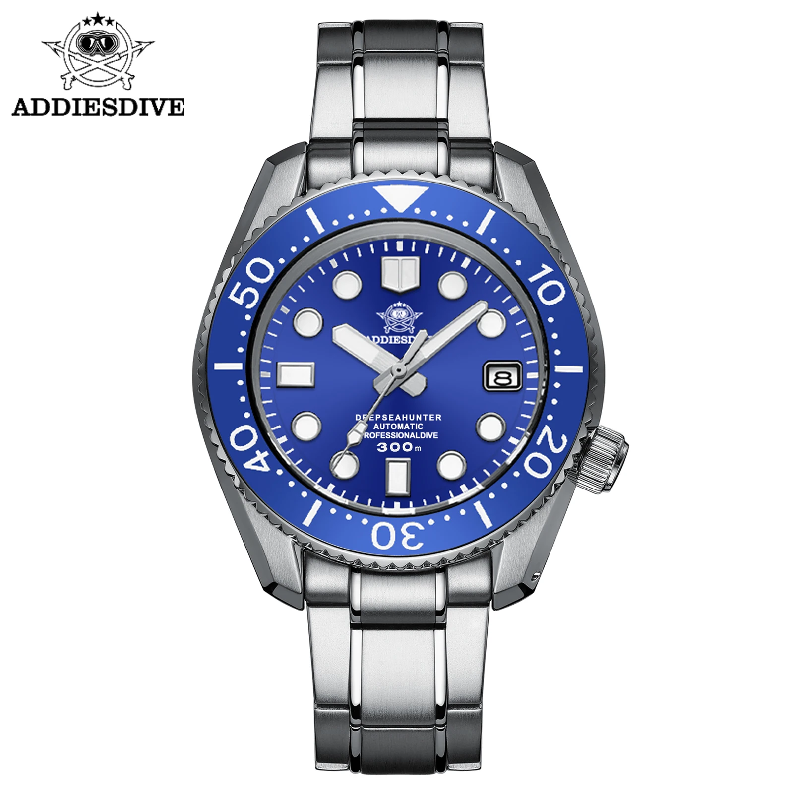 

Addies SBDX001 Dive Watch 300M Automatic Mechanical Watch NH35 Sapphire crystal BGW9 Blue Super Luminous Men's Diving Watch