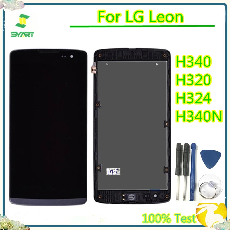 

LCD Screen For LG Leon H340 h320 h324 H340N H326 H342 LCD Display Touch Screen Digitizer Assembly With Frame For LG Leon