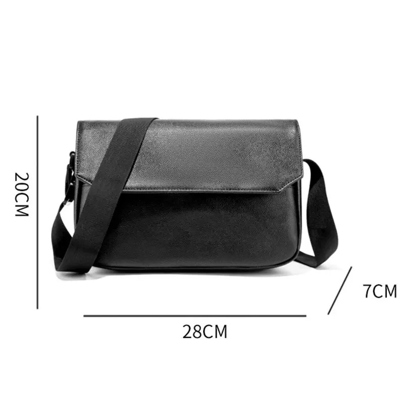 

INS Style Trend Chest Bag PU Leather Riding Shoulder Bag Can Diagonally Cross The Fashion Solid Color Black Bag Tooling Popular
