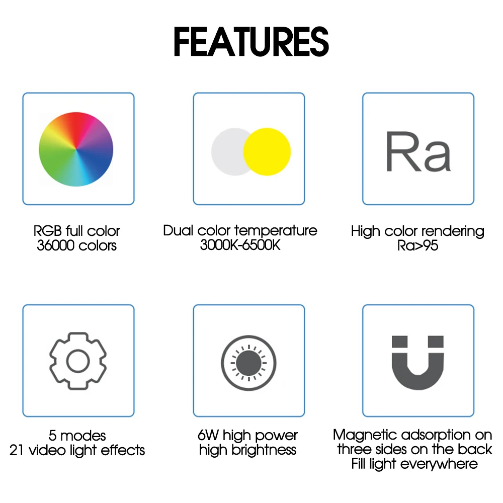 SPASH светодиодный ручной палка для фотографирования RGB светильник с регулируемой