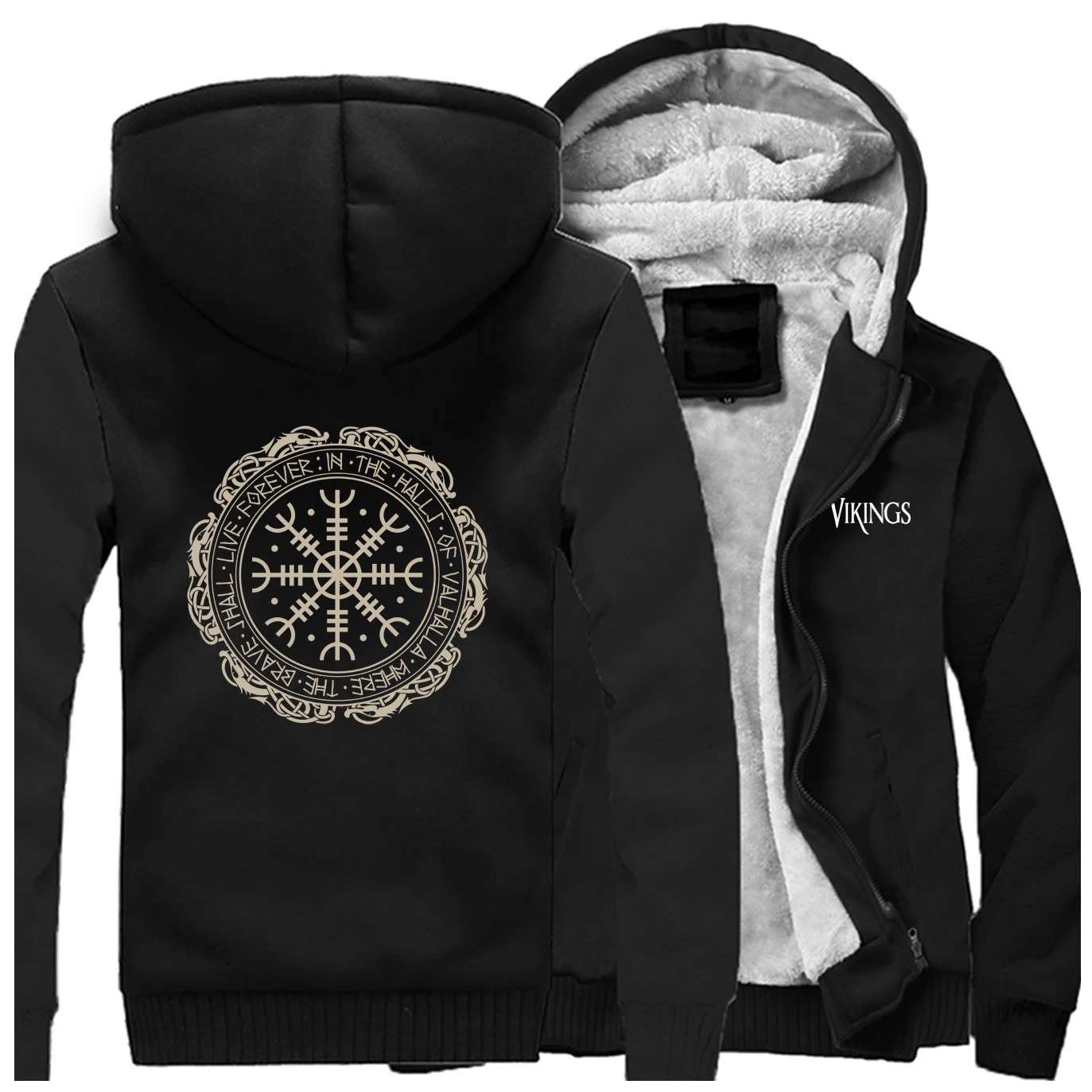 

Viking Odin Mens Jacket 2021 New Arrival Male Thick Hooded Sweatshirts Vintage Motorcycle Streetwear Men Popular Brand Mens Coat