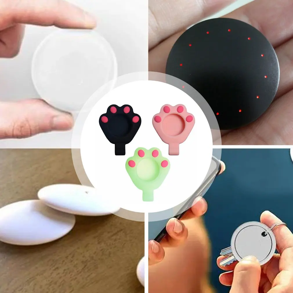 

3pcs Soft Silicone Case For Apple Airtag Tracker Protective Cover Cat Paw Safety Anti-Lost Cover Key Shockproof Case