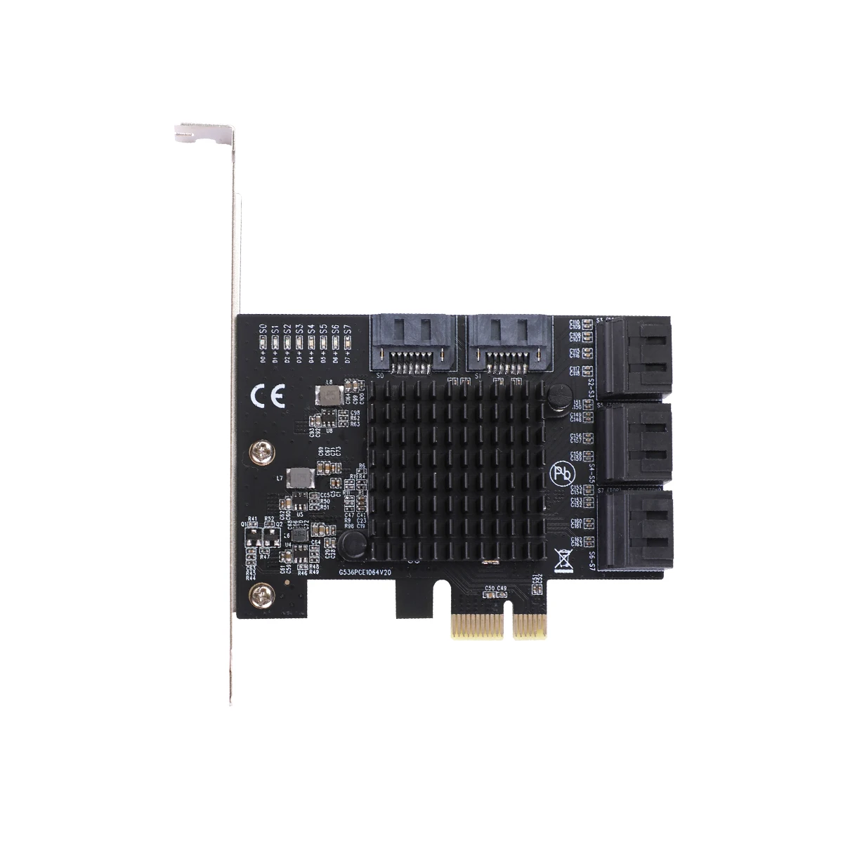 ЧИА Майнинг PCIe gen3 x1 до 8 портов 6G SATA III 3 0 контроллер Расширительная карта без Raid
