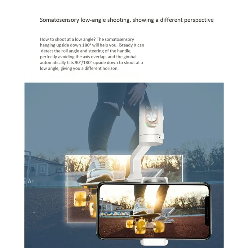 

Hohem 3-Axis Gimbal Stabilizer Lightweight Foldable Gimbal for Smartphone Anti-Shake Handheld Gimbal for Video Recording