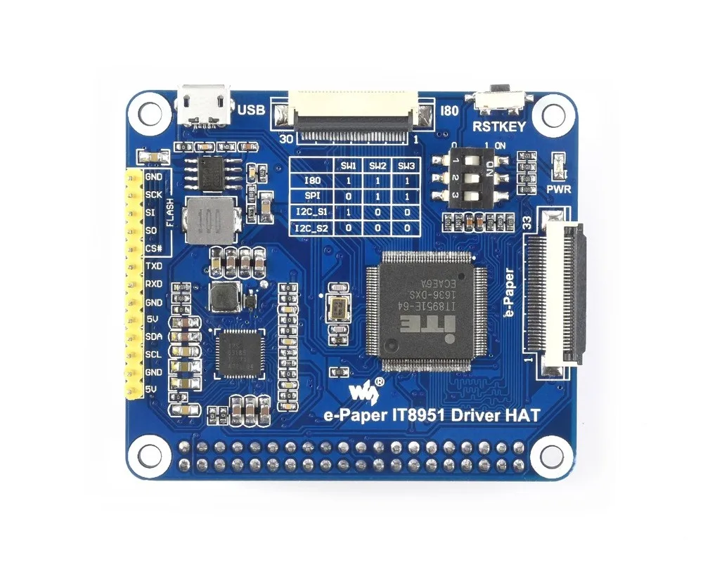 E-Ink дисплей 9 7 дюйма для Raspberry Pi Zero/Zero W/Zero WH/2B/3B/3B + e-paper с интерфейсом USB/SPI/I80 |