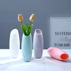 Пластиковая ваза для оригами, белая, молочная, керамическая, искусственный цветок, Корзина цветов, ваза, украшение для дома, скандинавский Декор