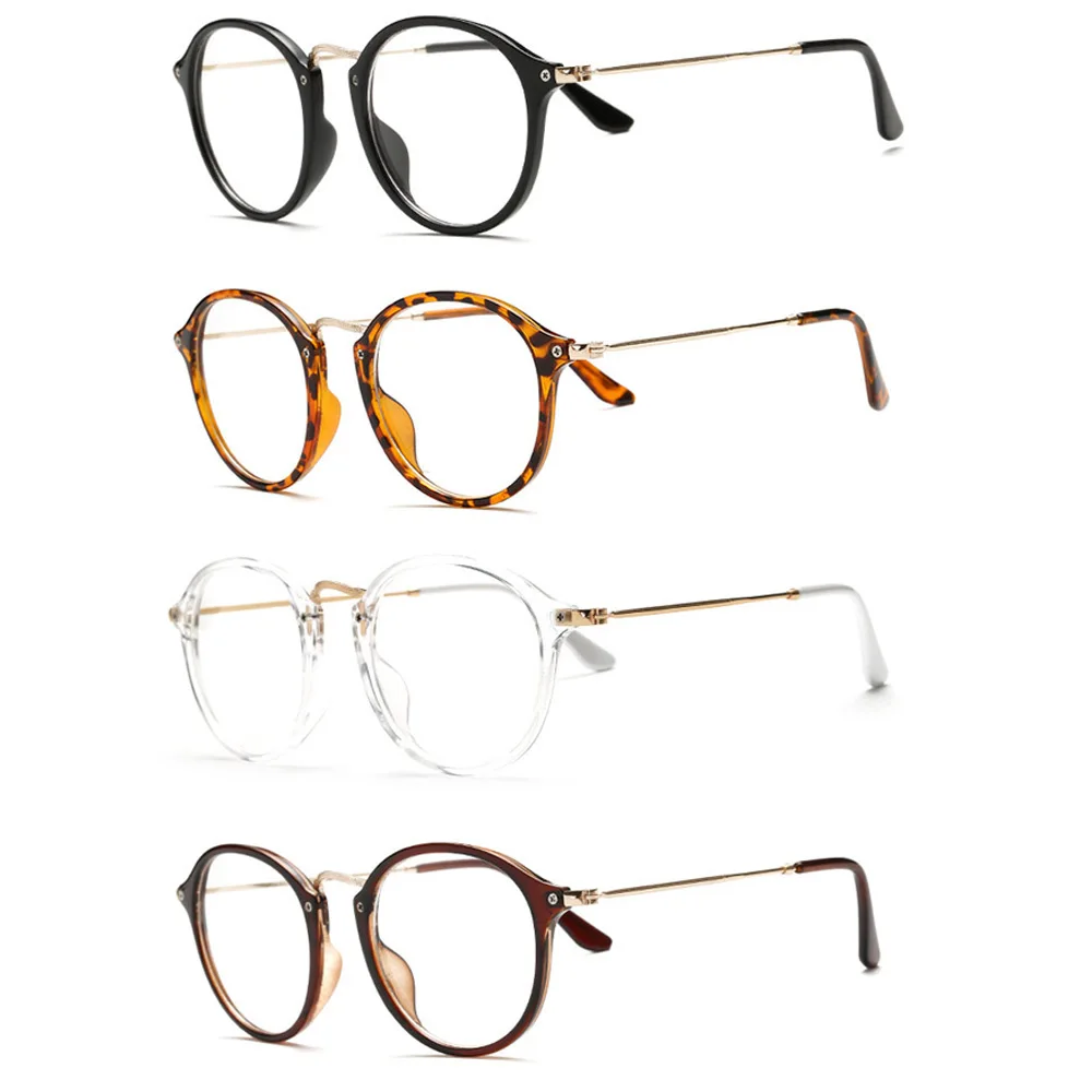 Круглые очки в стиле ретро для мужчин и женщин модная оправа очков с нулевым
