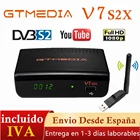 GTMEDIA V7 S2X спутниковый ТВ ресивер DVB-S2 1080P HD Поддержка USB WIFI Freesat декодер gtmedia v7s2x медиа ТВ приставка ccam Receiver