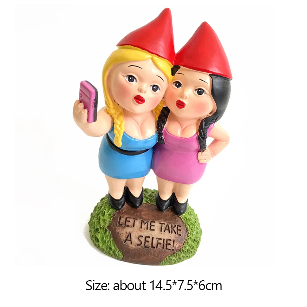 

Funny Cartoon Dwarves Sisters Resin Craft Figurines Ornament Garden Decor Courtyard Park Statues Outdoor Dwarf Ornaments