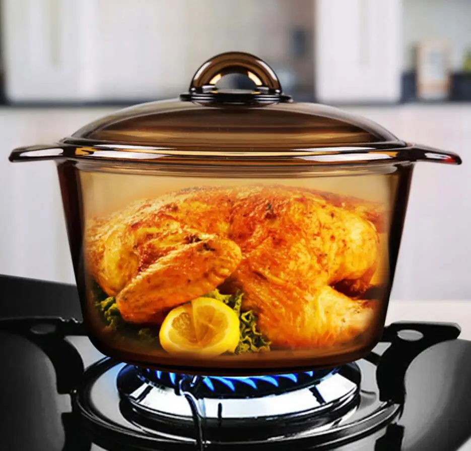 Стекло кастрюля для супа чистые пробирки тушеного мяса кухонная тушить горшок