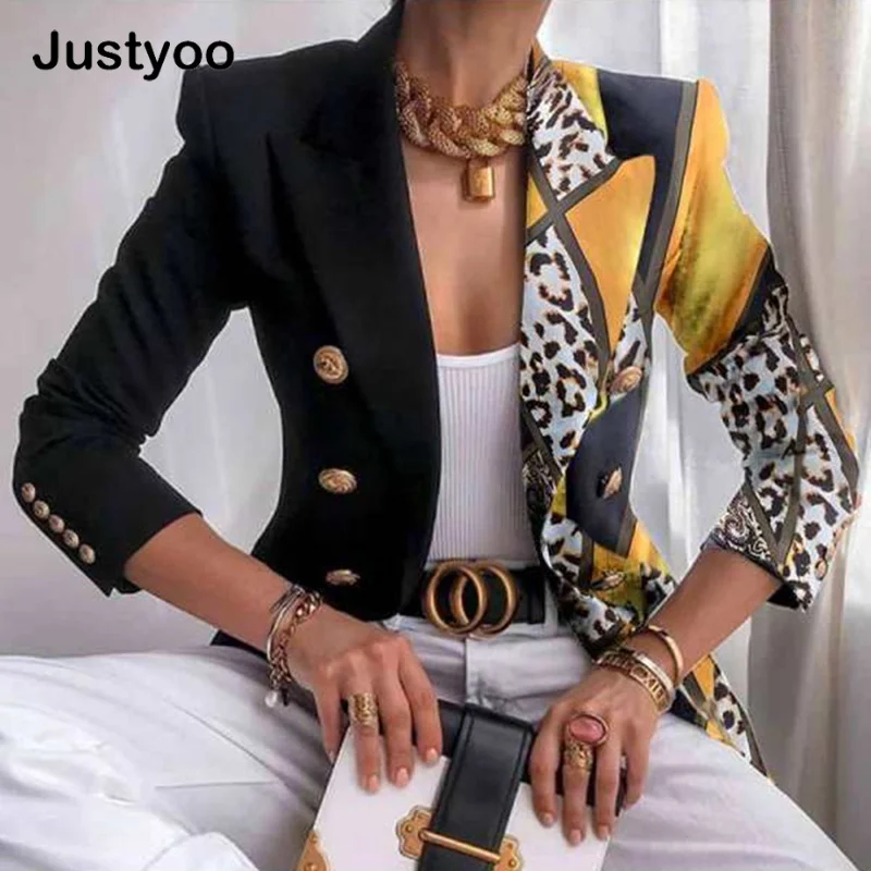 

Женский офисный двубортный Блейзер, элегантный пиджак с отложным воротником, модный Повседневный Кардиган с длинным рукавом, топы