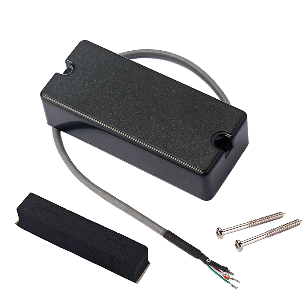 Черный 5 струнный электрический бас гитара Пикап бесшумный инструмент