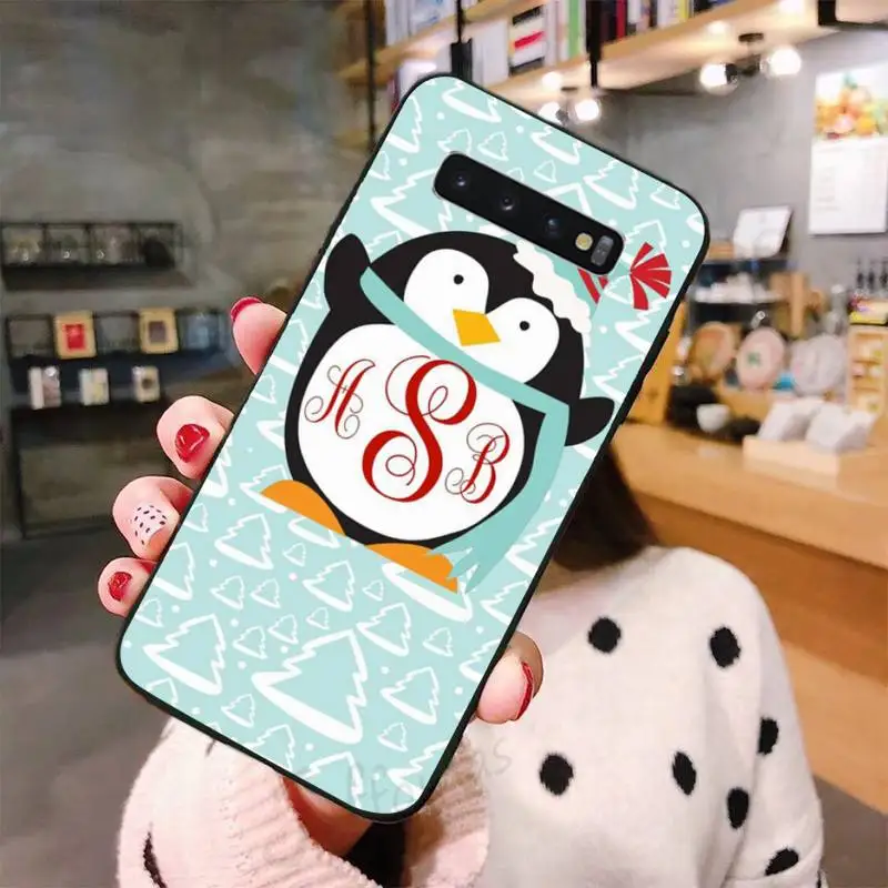 

Cartoon cute penguin Phone Case For Samsung A50 A51 A71 A20E A20S S10 S20 S21 S30 Plus ultra 5G M11 funda shell