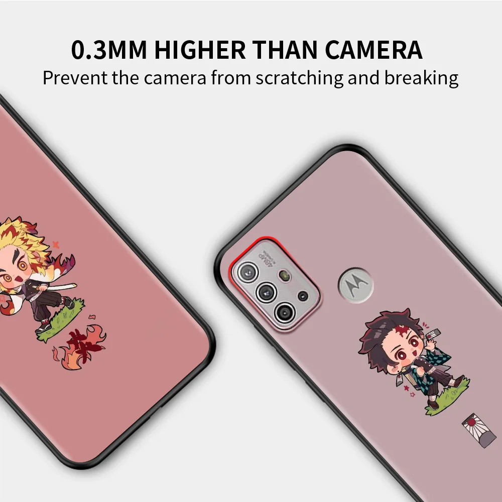 demon slayer cute for motorola one fusion case for moto g10 g9 g8 plus play power one g20 g30 g40 g50 g60 edge 20 phone shell free global shipping