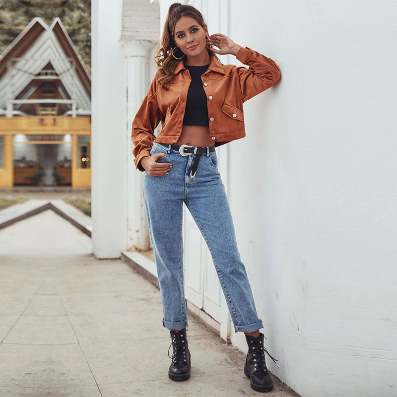 Трендовое коричневое бархатное зимнее пальто JYSS женские однобортные короткой