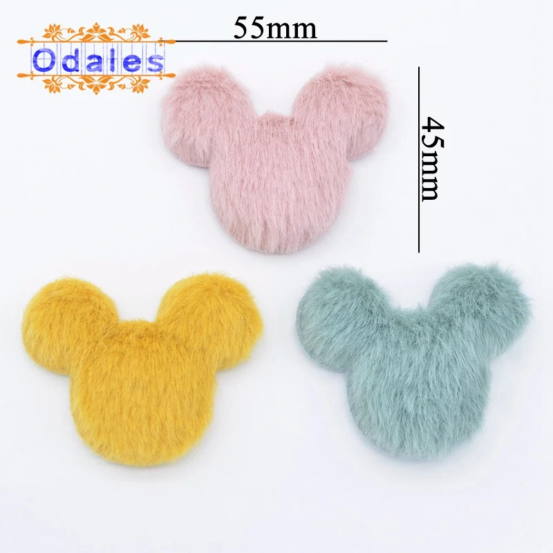 24 шт./лот мягкая подкладка из норки аппликация мыши Пришивание нашивок голова