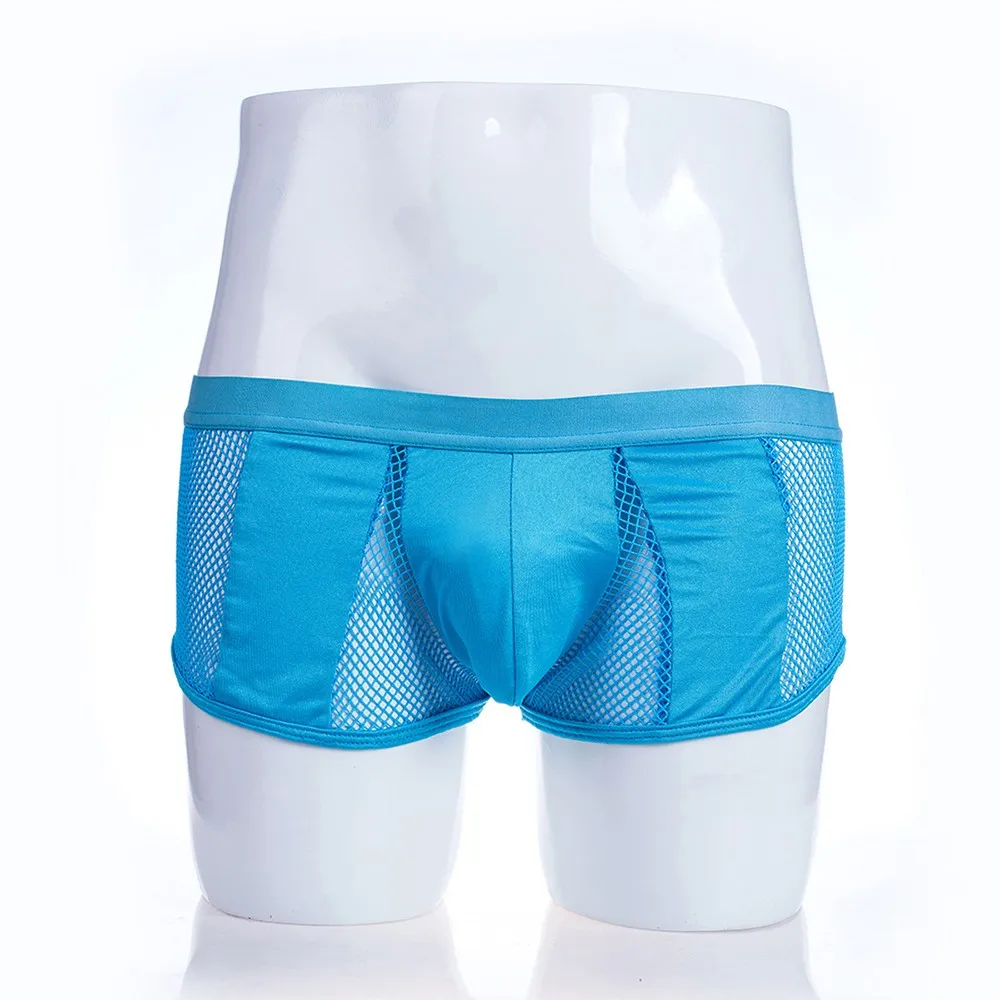 

Sexy Mesh Men's Panties See Through Hollow G-String Boxers Brief Sexy Underwear Temptation Low-Waist Underpants Erotic Lingerie