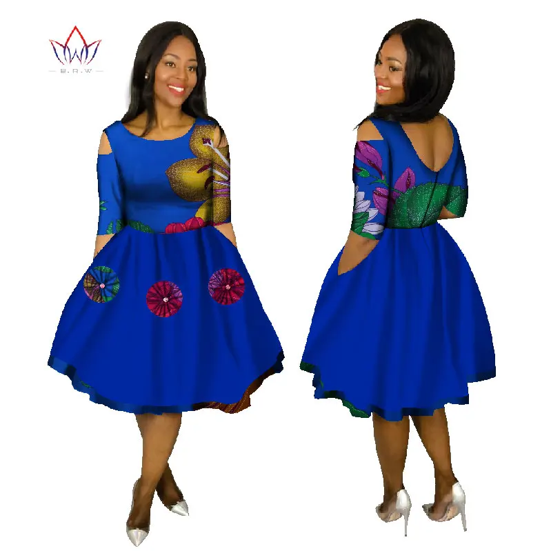 Летние платья плюс Размеры Для женщин модное платье 6XL Vestidos De Festa Longo одежда с круглым вырезом африка печати одежда brw WY1503 - Цвет: 21