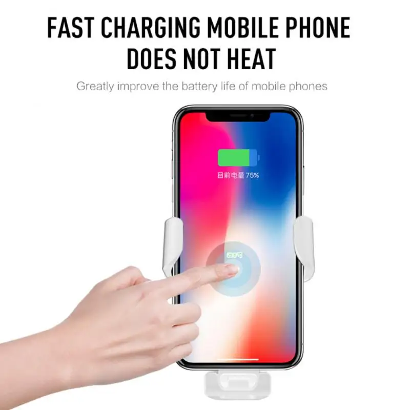

USB Real Fast Qi Wireless Charging Charger Car Air Outlet Holder For Cell Phone Lot Hand-free Call Anti-slippery Universal