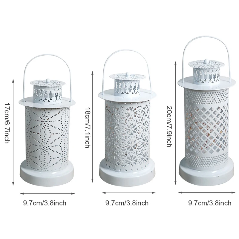 

FENGRISE LED Candlestick Night Light Iron Hollow Lamp for Bedroom Decoration Battery Night Lamp Table Decorative Light Gifts