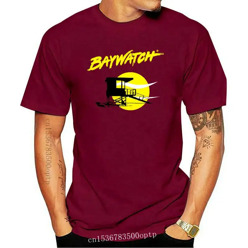 

New Baywatch Logo T-Shirt Movie Series Cult Hasselhoff Skirt Beach Lifeguard Fun