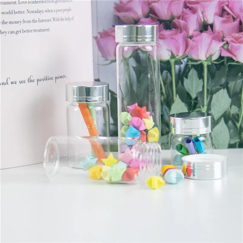 Стеклянные бутылки с серебристой алюминиевой крышкой 20 мл 50 65 90 свадебные