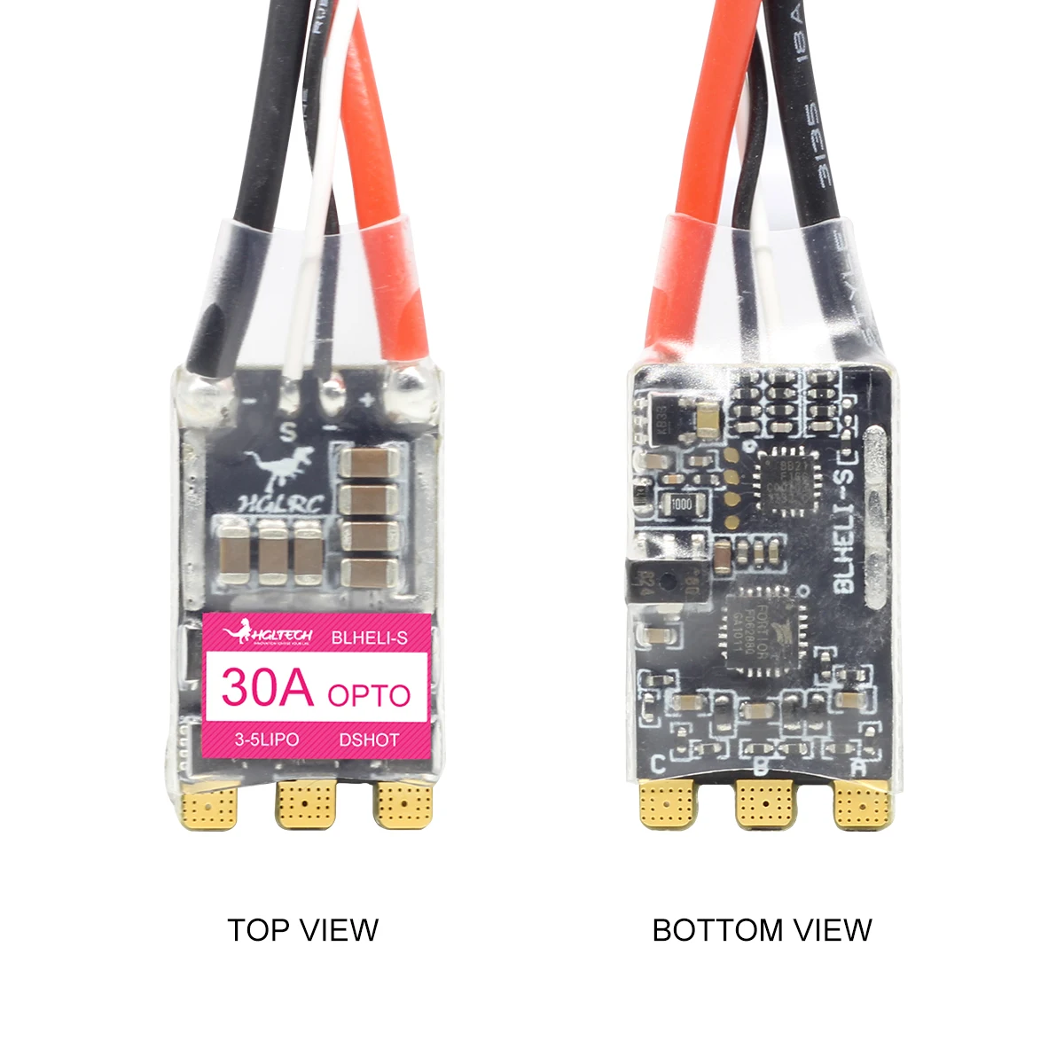 Piezas de repuesto para Dron de carreras, 26x14,5mm HGLRC 30A 30AMP 3-5S blheli 16,5 BB2 DSHOT600 sin escobillas ESC para RC FPV Freestyle, DIY-4