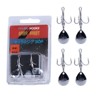 as 4pcs treble sharpened fish hooks 468 lure fishing overturned barbed high carbon steel pesca assist leurre tackle