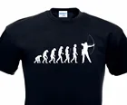 Твердые Цвет повседневная мужская Фирменная футболка одежда Эволюция футболка стрельба из лука стрелок из лука лук и стрелы из лука hipster футболка