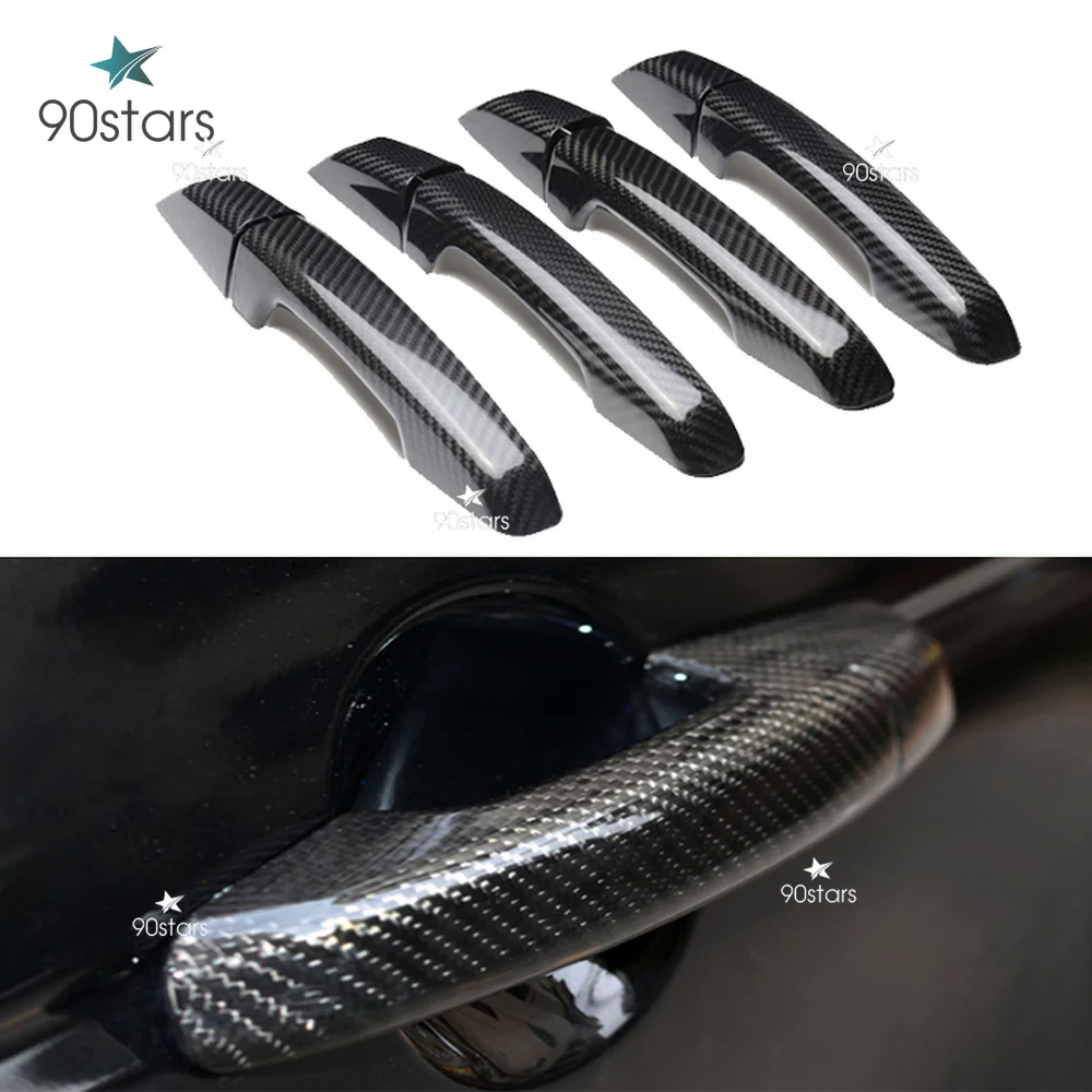 

Carbon Fiber Door Handle Cover Trim For Land Rover Freelander Discovery 4/5 Velar Evoque RandeRover Sport Vogue JLD XE XF F-PACE