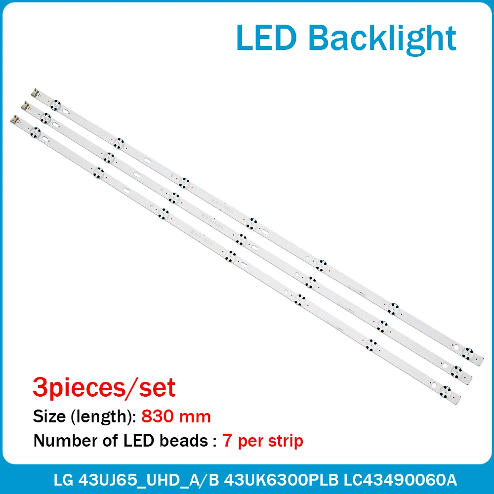 Светодиодная лента для подсветки LG 43UK6300PLB 43LJ610V 43LJ510V 43LJ624V 43LJ634V 43UJ651V 43UJ701V 43UJ65_UHD_L A