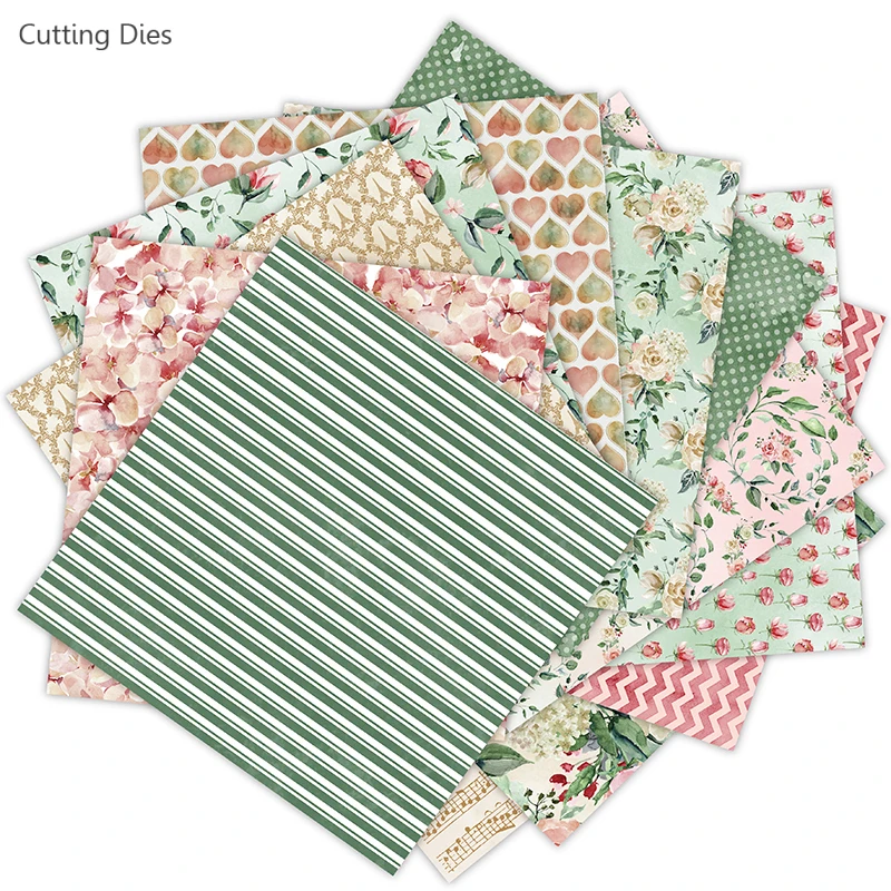 12Sheets/lot Flower Art Background Decorative Paper For Card Making DIY Scrapbooking Craft Happy Planner Journaling | Дом и сад