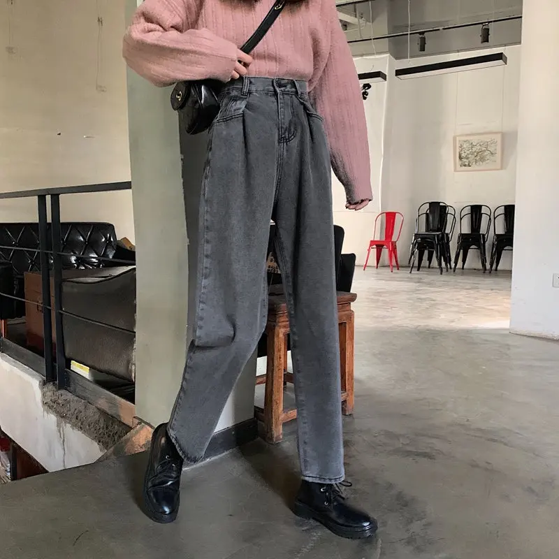 Alien Kitty Femme прямые черные 2020 свободные стильные BF новые модные джинсы с высокой