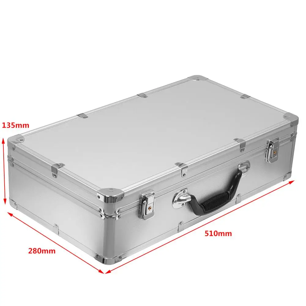 

51x28x13.5cm Aluminum Tool Case Outdoor Box Portable Safety Equipment instrument Case Suitcase Outdoor Safety Equipment