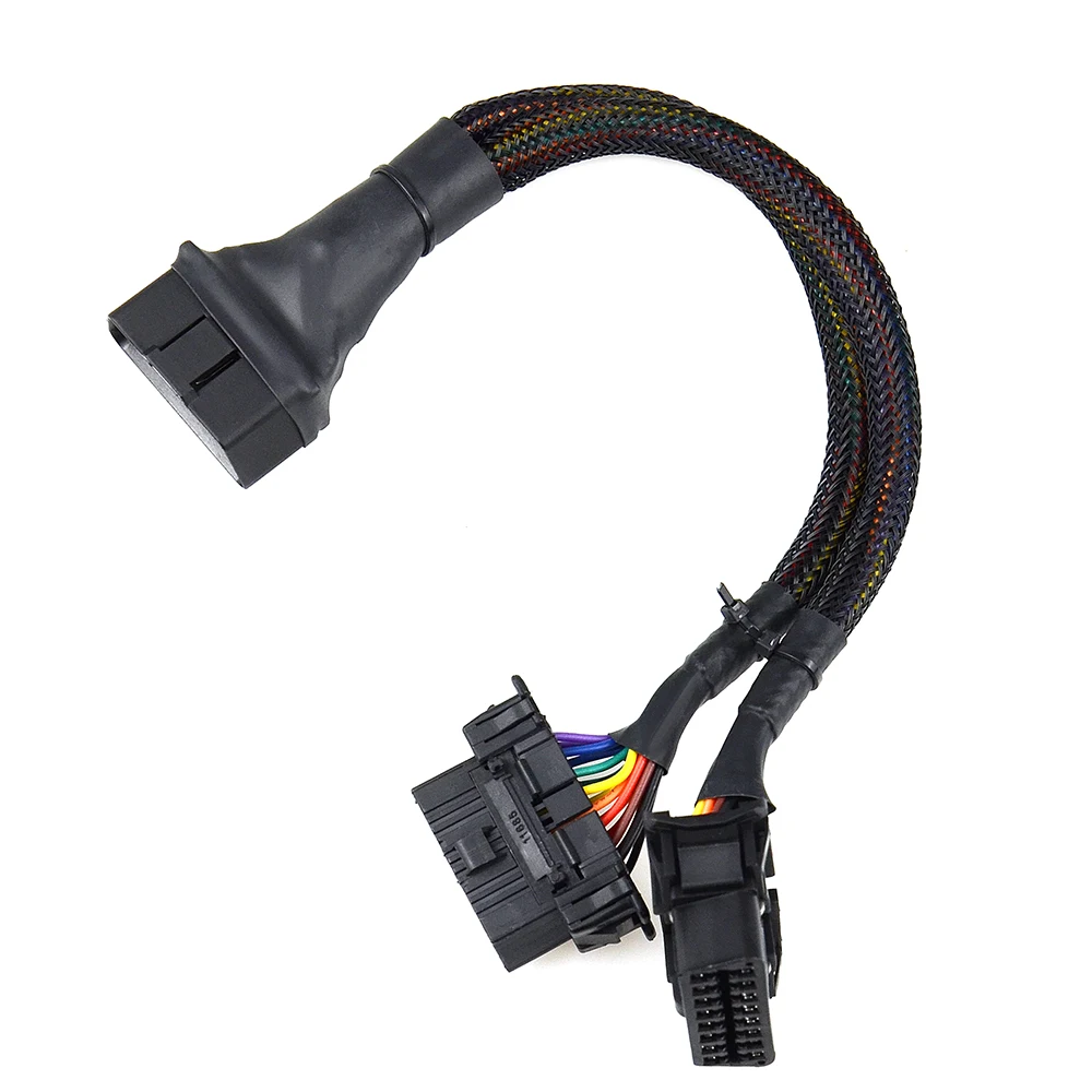 Кабель-удлинитель OBD2 Папа-двойное гнездо с 16 контактами доступен для подключения