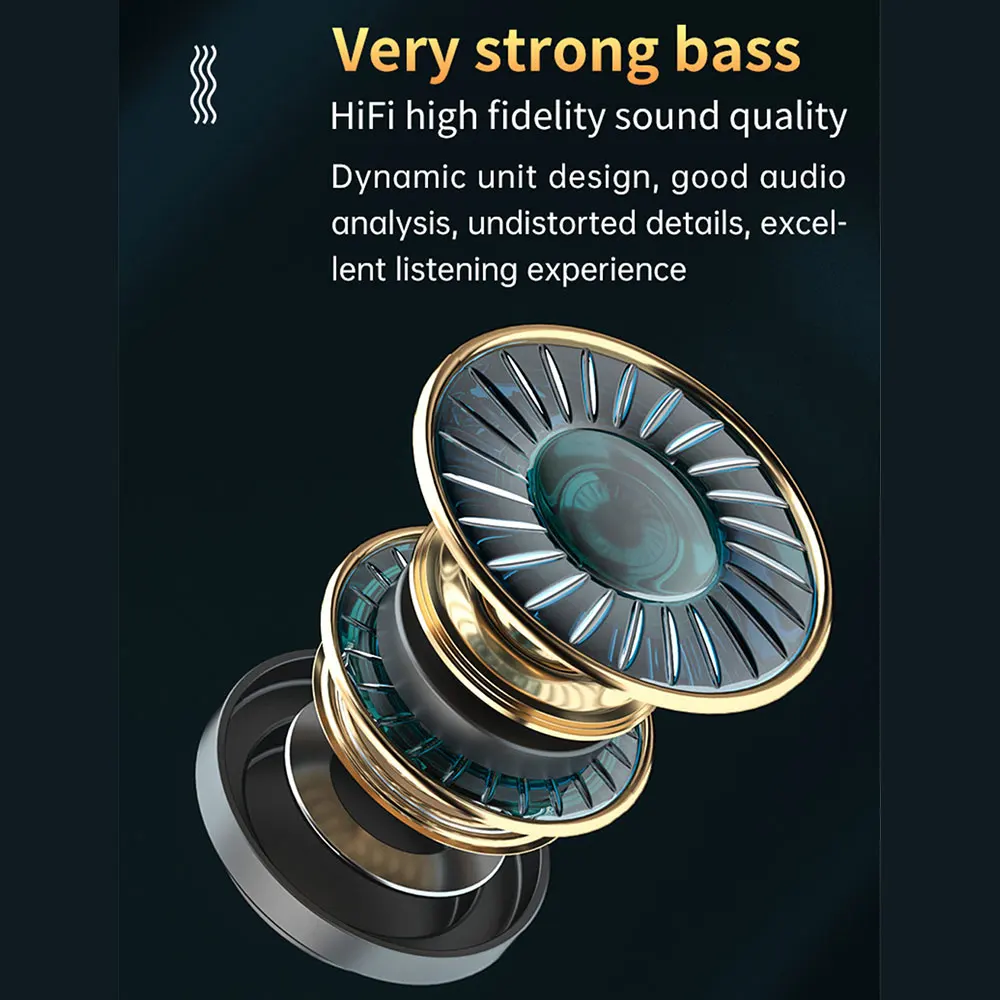 

Ms Tws Earbuds Earphones Led Digital Display Noise Cancelling Sport Dj Monitor Running Noise Cancelling True Wireless Earphones