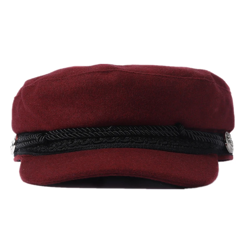 Кепка моряка для мужчин и женщин военный берет с плоским верхом восьмиугольная в